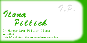 ilona pillich business card